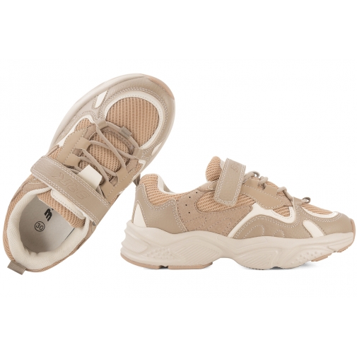 BARTEK 8600214 BUTY SPORTOWE DZIEWCZĘCE SNEAKERSY RZEP beżowe