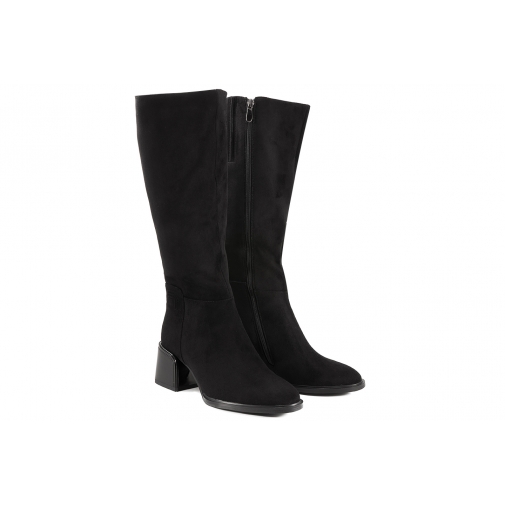 FILIPPO DKZ6603 KOZAKI OCIEPLANE WYSOKIE DAMSKIE NA OBCASIE EKO ZAMSZ czarne