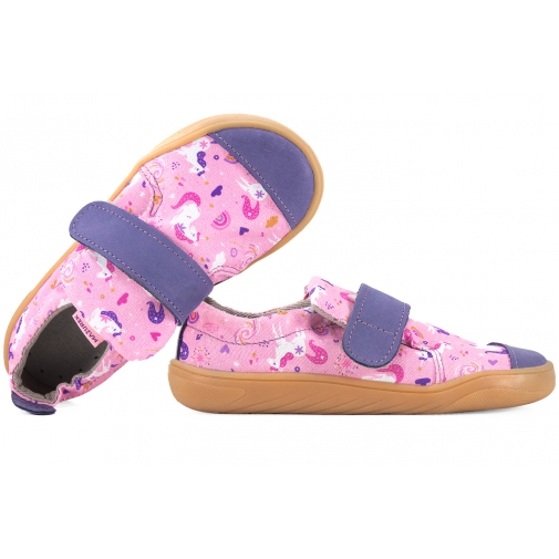 MAZUREK SOFTEX WRZOS BAREFOOT SKÓRZANO-TEKSTYLNE PÓŁBUTY DZIEWCZĘCE KAPCIE