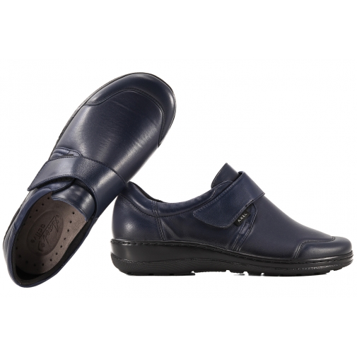 AXEL 1705 COMFORT PÓŁBUTY DAMSKIE NA HALUKSY SKÓRA/ STRETCH TĘGOŚĆ K granat