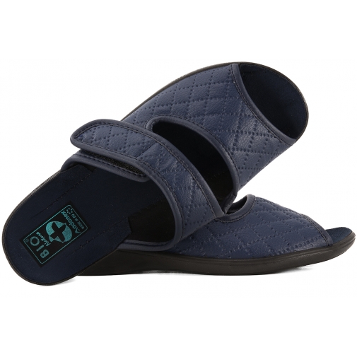 ADANEX 29457 KLAPKI DAMSKIE SANITARNE DOMOWE KAPCIE PAPCIE BIO PU granatowe