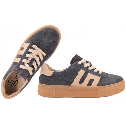 FILIPPO DP6798 PÓŁBUTY DAMSKIE SPORTOWE SNEAKERSY SKÓRZANE szare