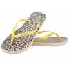 IPANEMA 82881-21526 ANIMAL PRINT JAPONKI DAMSKIE KLAPKI cytrynowe