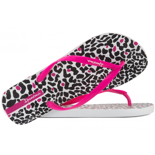 IPANEMA 82881-20755 ANIMAL PRINT JAPONKI DAMSKIE KLAPKI fuksja