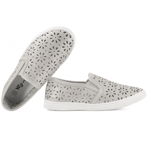 WOJTYŁKO 5BA22011 AŻUROWE MOKASYNY DZIEWCZĘCE PÓŁBUTY BALERINKI EKO