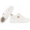 FILIPPO DP6721 PÓŁBUTY DAMSKIE SNEAKERSY NA PLATFORMIE SKÓRZANE białe