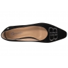 MACIEJKA K6806-01 BALERINKI DAMSKIE PÓŁBUTY BALERINY ZAMSZOWE SKÓRA czarne