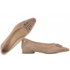MACIEJKA K6806-04 BALERINKI DAMSKIE PÓŁBUTY BALERINY ZAMSZOWE SKÓRA beżowe