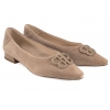 MACIEJKA K6806-04 BALERINKI DAMSKIE PÓŁBUTY BALERINY ZAMSZOWE SKÓRA beżowe
