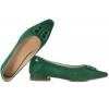 MACIEJKA K6806-09 BALERINKI DAMSKIE PÓŁBUTY BALERINY ZAMSZOWE SKÓRA zielone