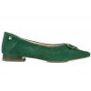 MACIEJKA K6806-09 BALERINKI DAMSKIE PÓŁBUTY BALERINY ZAMSZOWE SKÓRA zielone