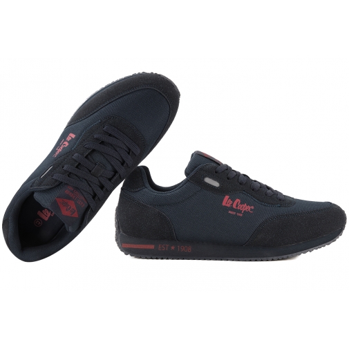 LEE COOPER LCW-25-03-3385 BUTY SPORTOWE MĘSKIE SNEAKERSY TEKSTYLNE granatowe