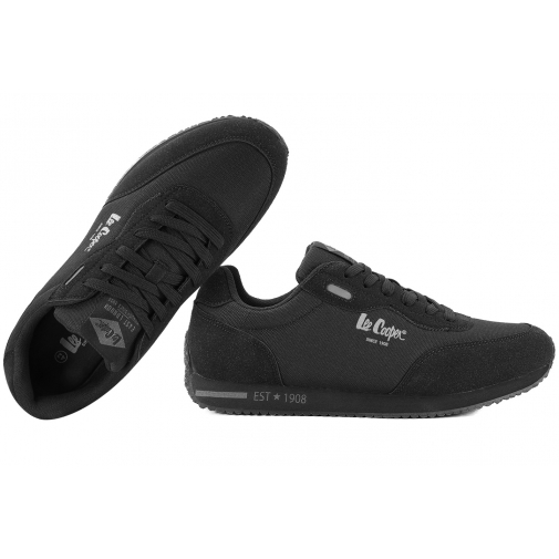 LEE COOPER LCW-25-03-3384 BUTY SPORTOWE MĘSKIE SNEAKERSY TEKSTYLNE czarne