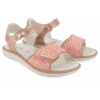 PRIMIGI 7887755 SANDAŁKI DZIEWCZĘCE SANDAŁY NA RZEPY Z BROKATEM łososiowe