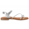 VERANO 11621 SANDAŁY DAMSKIE HISZPAŃSKIE SKÓRA srebrne SZCZUPŁE STOPY