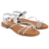 VERANO 11621 SANDAŁY DAMSKIE HISZPAŃSKIE SKÓRA srebrne SZCZUPŁE STOPY