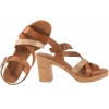 VERANO 961 HISZPAŃSKIE SANDAŁY DAMSKIE NA OBCASIE SKÓRA brązowe