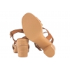 VERANO 961 HISZPAŃSKIE SANDAŁY DAMSKIE NA OBCASIE SKÓRA brązowe
