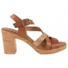 VERANO 961 HISZPAŃSKIE SANDAŁY DAMSKIE NA OBCASIE SKÓRA brązowe