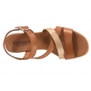 VERANO 961 HISZPAŃSKIE SANDAŁY DAMSKIE NA OBCASIE SKÓRA brązowe