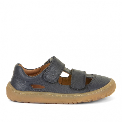FRODDO G3150266 BAREFOOT SANDAŁY DZIECIĘCE PÓŁBUTY WYCIĘTE SKÓRZANE granat