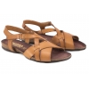 VERANO 674 SANDAŁY DAMSKIE HISZPAŃSKIE SKÓRZANE NA KORKU beżowe