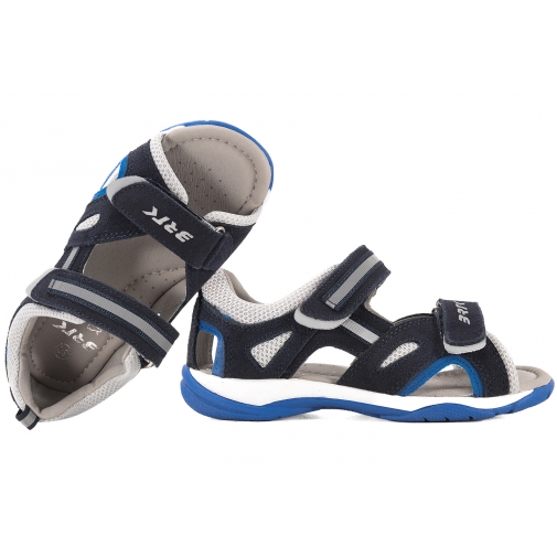 BARTEK 8441466 SANDAŁKI DZIECIĘCE SANDAŁY SKÓRZANE granatowe