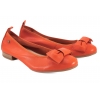 MACIEJKA P6802-18/00-0 BALERINKI DAMSKIE PÓŁBUTY BALERINY SKÓRZANE pomarańczowe