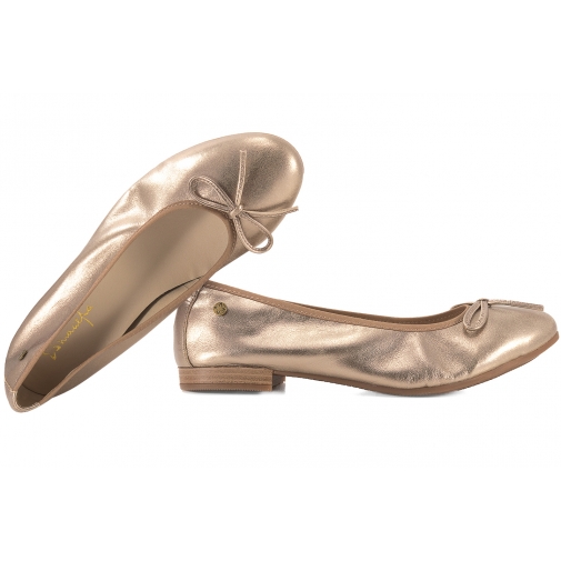 MACIEJKA P6800-25/00-0 BALERINKI DAMSKIE PÓŁBUTY BALERINY SKÓRZANE złote