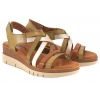 VERANO 4194 SANDAŁY DAMSKIE HISZPAŃSKIE NA KOTURNIE SKÓRZANE
