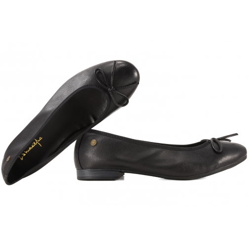 MACIEJKA P6800-01/00-0 BALERINKI DAMSKIE PÓŁBUTY BALERINY SKÓRZANE czarne