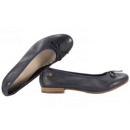 MACIEJKA P6800-17/00-0 BALERINKI DAMSKIE PÓŁBUTY BALERINY SKÓRZANE granatowe
