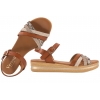 VERANO 14633 SANDAŁY DAMSKIE HISZPAŃSKIE NA KOTURNIE SKÓRZANE