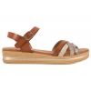 VERANO 14633 SANDAŁY DAMSKIE HISZPAŃSKIE NA KOTURNIE SKÓRZANE
