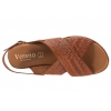 VERANO 45529 SANDAŁY DAMSKIE HISZPAŃSKIE NA KOTURNIE SKÓRZANE rude