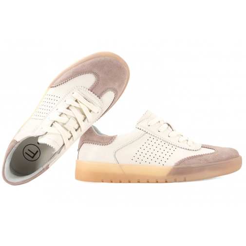 FILIPPO DP6745 AŻUROWE PÓŁBUTY SOPRTOWE DAMSKIE SNEAKERSY SKÓRZANE beżowe