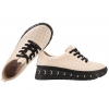 FILIPPO DP6800 PÓŁBUTY DAMSKIE SNEAKERSY NA PLATFORMIE SKÓRZANE beżowe