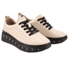 FILIPPO DP6800 PÓŁBUTY DAMSKIE SNEAKERSY NA PLATFORMIE SKÓRZANE beżowe