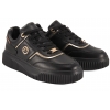 FILIPPO DP6727 PÓŁBUTY DAMSKIE SNEAKERSY NA PLATFORMIE SKÓRZANE czarne