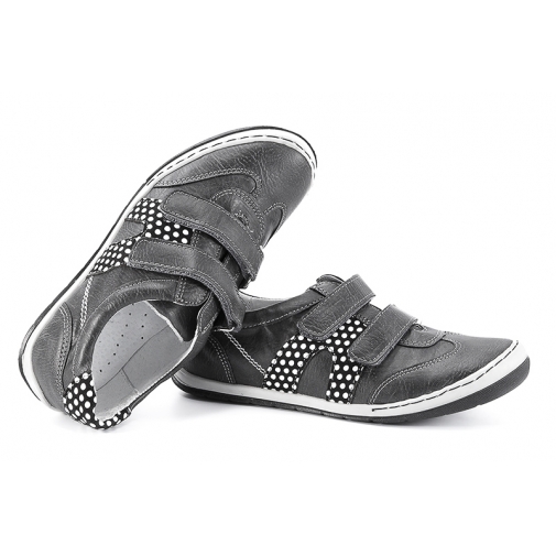 KORNECKI 4689 PÓŁBUTY DZIEWCZĘCE TRZEWIKI RZEPY grafitowe