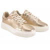 FILIPPO DP6729 PÓŁBUTY DAMSKIE SNEAKERSY NA PLATFORMIE SKÓRZANE złote