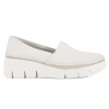 FILIPPO DP6161 MOKASYNY DAMSKIE PÓŁBUTY NA PLATFORMIE SKÓRZANE białe