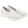 FILIPPO DP6161 MOKASYNY DAMSKIE PÓŁBUTY NA PLATFORMIE SKÓRZANE białe