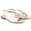 S.BARSKI KV51-012 SANDAŁY DAMSKIE PŁASKIE srebrne