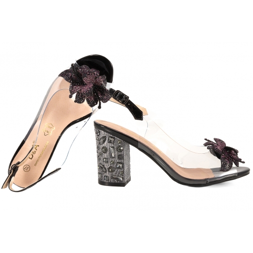 D&A S.BARSKI MR51-704 SANDAŁY DAMSKIE ŻELOWE TRANSPARENTNE CZÓŁENKA NA OBCASIE