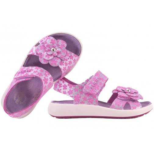 PRIMIGI 7898600 SANDAŁKI DZIEWCZĘCE SANDAŁY SKÓRZANE NA RZEPY różowe