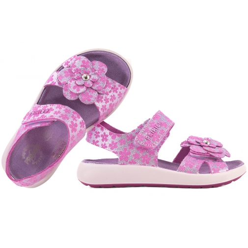 PRIMIGI 7898600 SANDAŁKI DZIEWCZĘCE SANDAŁY SKÓRZANE NA RZEPY różowe