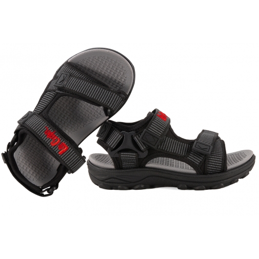 LEE COOPER LCW-25-34-3568K SANDAŁKI DZIECIĘCE SPORTOWE PU szary/czarny