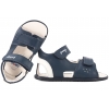 PRIMIGI 7912533 BAREFOOT SANDAŁKI DZIECIĘCE SKÓRZANE NA RZEPY granatowe