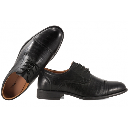 WOJTYŁKO 9W6320C PÓŁBUTY MĘSLIE WIZYTOWE OKOLICZNOŚCIOWE czarne